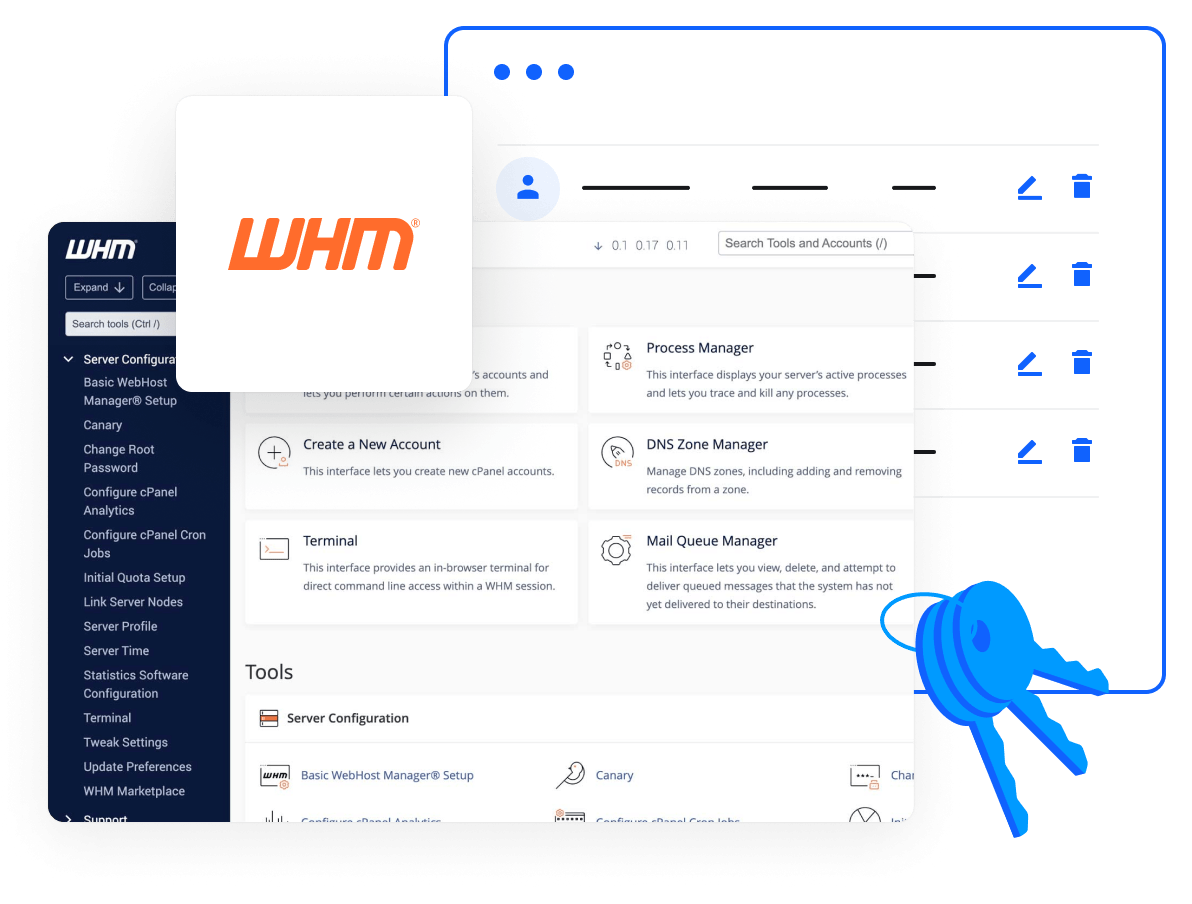 Reseller Хостинг - Контролирајте ги сметките на клиентите преку WHM панелот